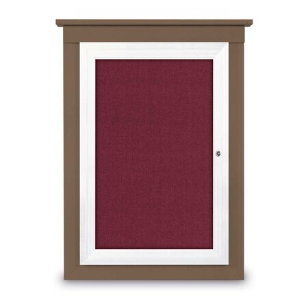 United Visual Products Single Door Enclosed Cathedral Letterboa UV1301CD-WHITE-BLUE
